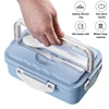 Lunch Box, 3 Compartment Sealed Bento Box and Cutlery Set Lunch Boxes for Kid Adult, Suitable for Microwave and Dishwasher 5