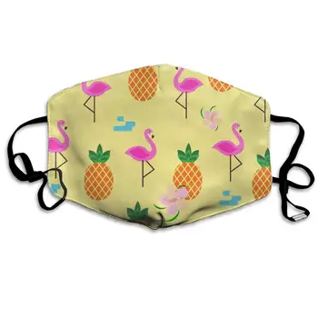 

NiYoung Unisex Breathable Pineapples Skull Mouth Mask, Adjustable Earloop Anti Dust Pollution Face Mask for Running Cycling