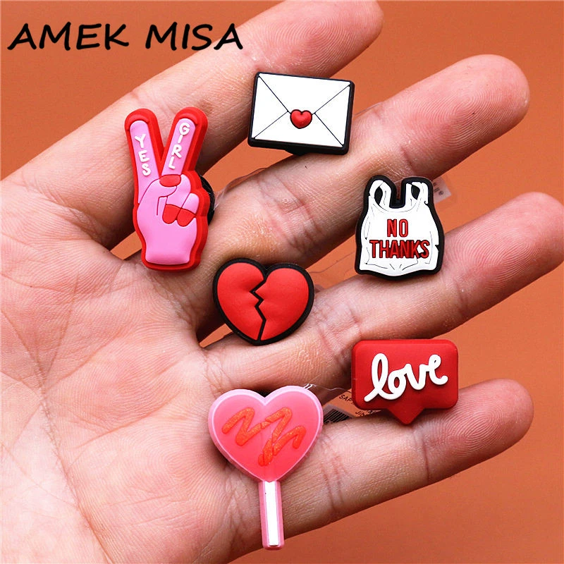 Lettre D Amour Decoration De Chaussures 1 Piece Sucette En Cœur Brise Oui Fille Non Merci Breloques Croco Pour Bracelets Jibz Cadeaux Pour Enfants Aliexpress