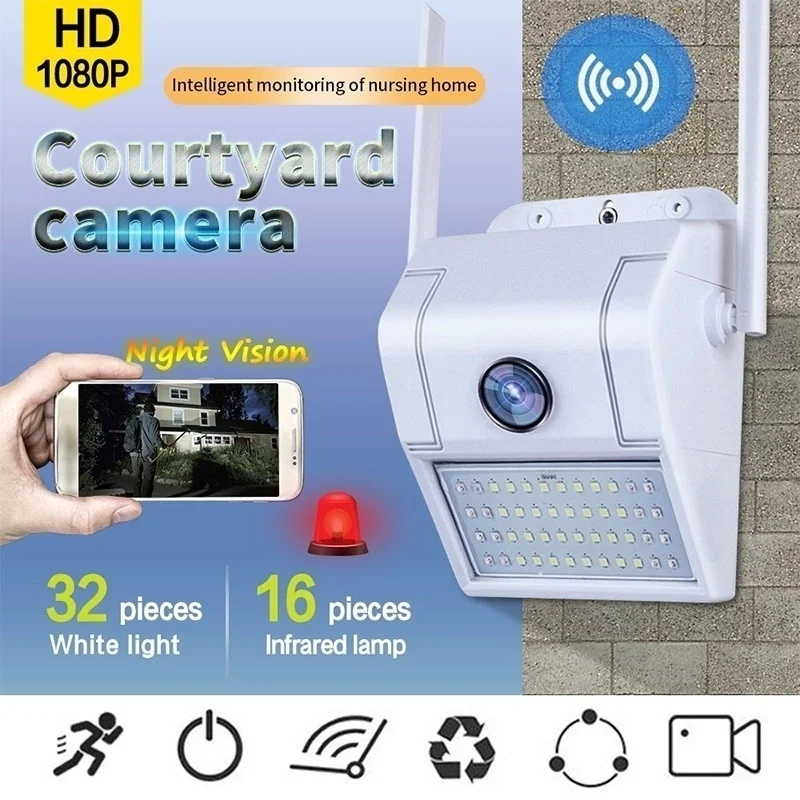 Камера видеонаблюдения настенная супер широкоугольная водонепроницаемая Wi Fi