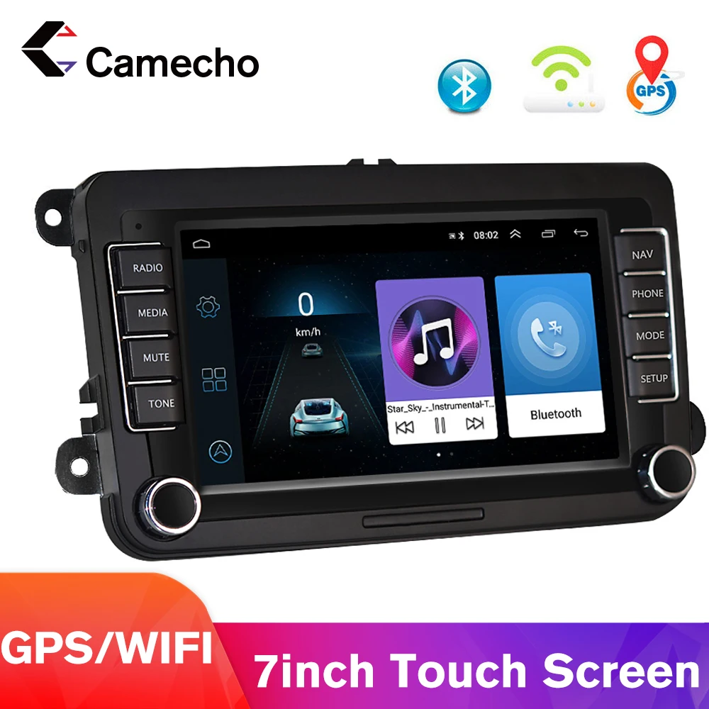 

Camecho 2 Din Car Radio Android 8.1 MP5 Car Multimedia player Mirror link WIFI 2 din Autoradio For Volkswagen/Seat/Skoda/Passat