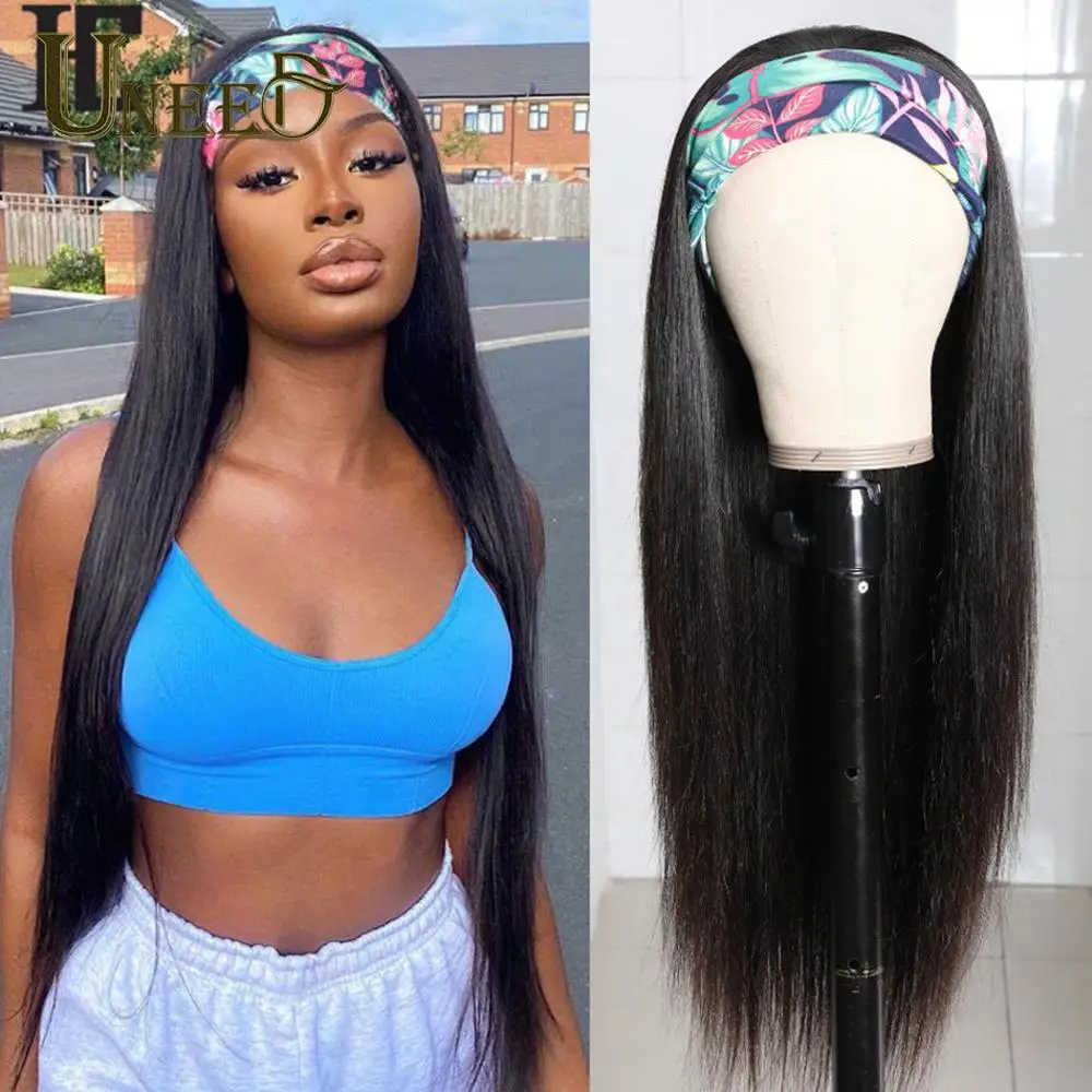 Парик из необработанных волос прямые парики человеческих для женщин безклеевая