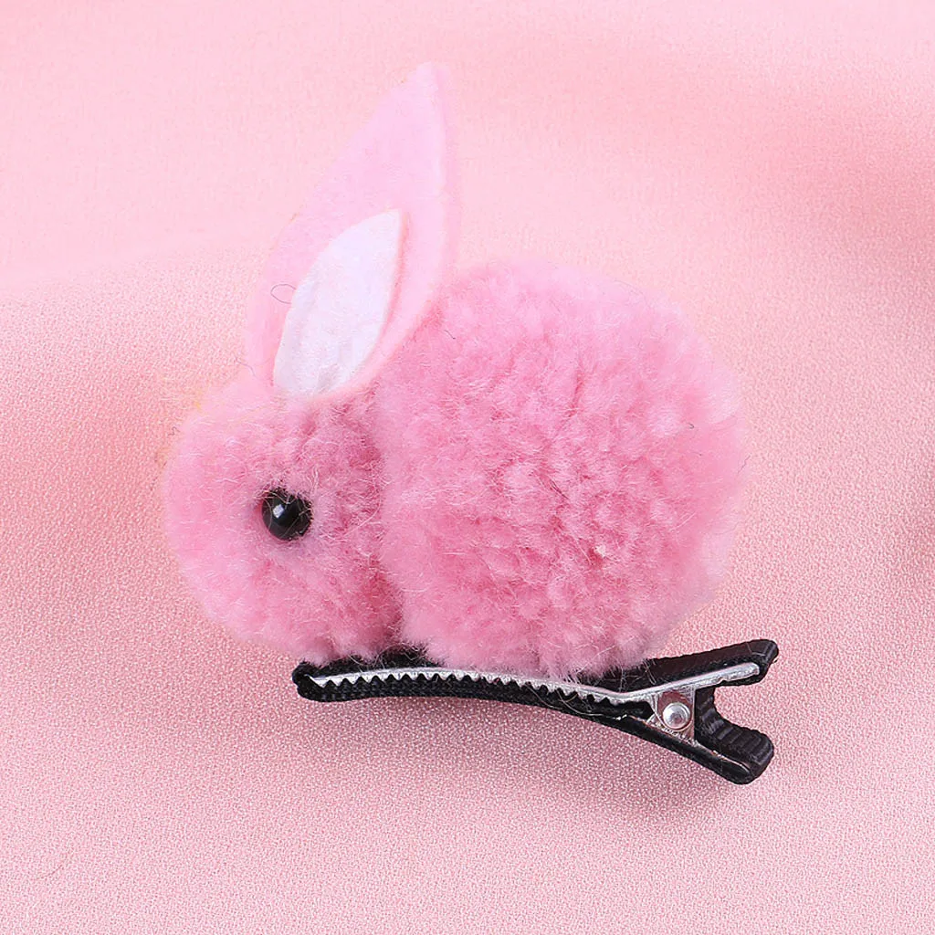 Cute Hair Ball Rabbit Hair Clip Children