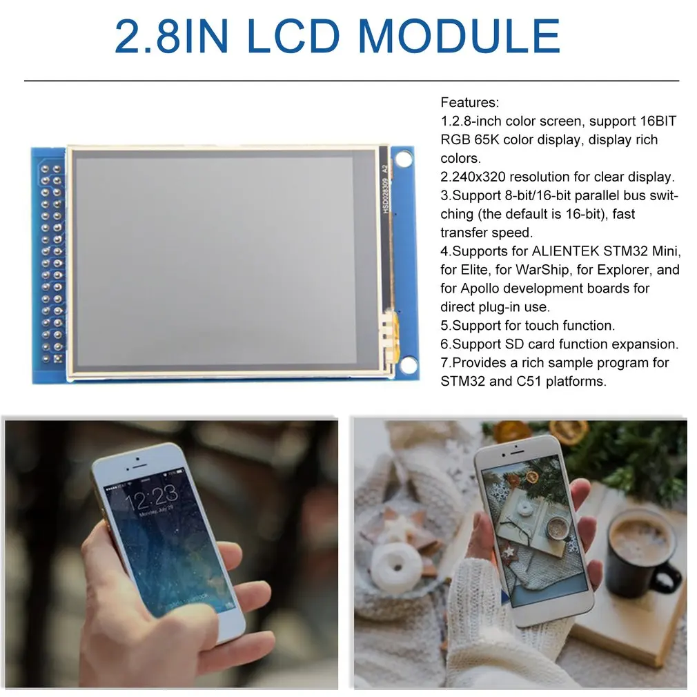 2,8 дюймов TFT lcd параллельный порт lcd разрешение 320*240 2,8 дюймов ЖК-дисплей модуль ЖК-дисплей плата с сенсорным драйвером IC ILI9341