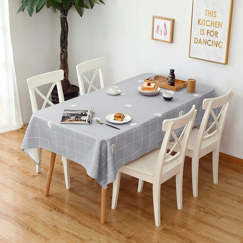 Nordic Thick Round Table cloth Party Wedding TableClothKitchen Pattern Rectangular tablecloth Pastoral printing table cover set - Цвет: Beard coffee