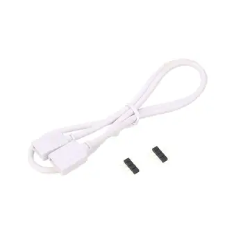 

Practical White Wire Lead Lamp for RGB 5050 3528 Light Strip Accessory Replacement Durable 0.5M with 4 Pin Male Connector