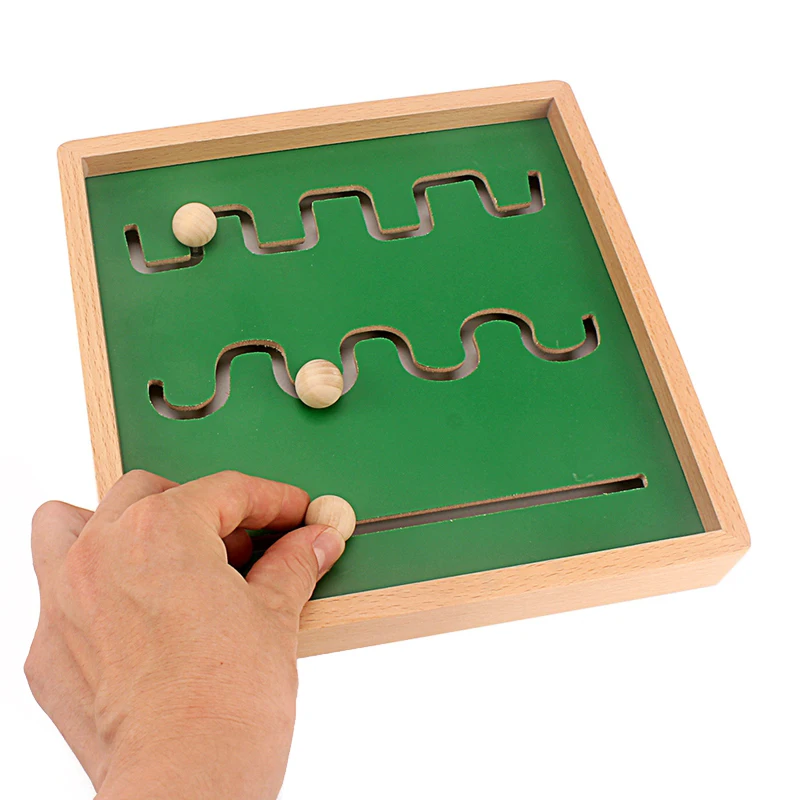 Montessori Handwriting Aids Trace Geometry Line Shapes Educational Training Wooden Toys for Children Writing Practice Preschool 4