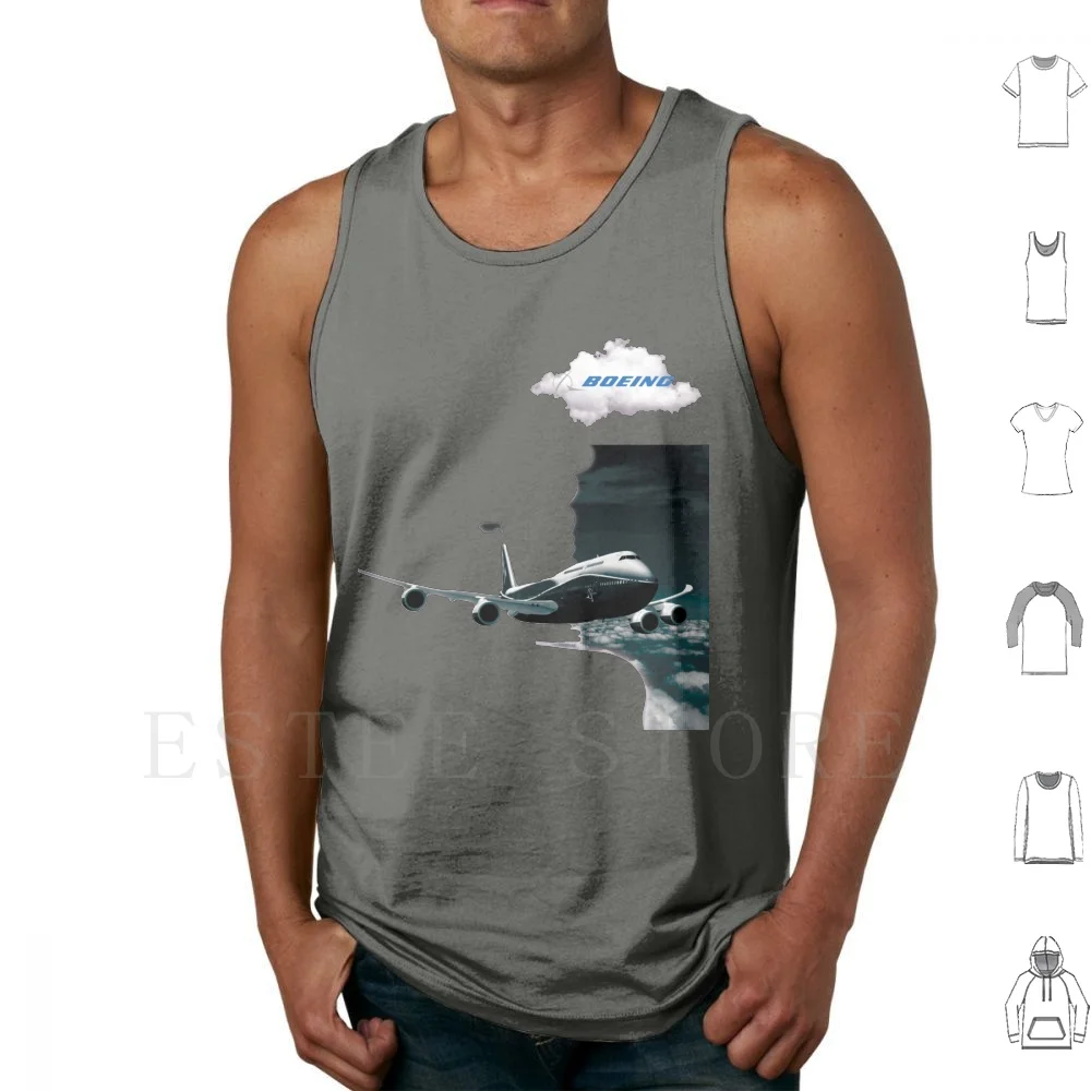 

Boeing Plane And Logo In The Sky Tank Tops Vest Boeing 747 Boeing Boeing Logo Plane Spotter Plane Spotting Boeing White