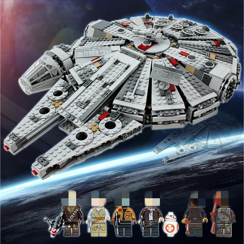 

1381Pcs Compatible Legoinglys Star War Millennium 05007 Falcon Spacecraft Ultimate Collectors Building Blocks Birthday Gift Toys