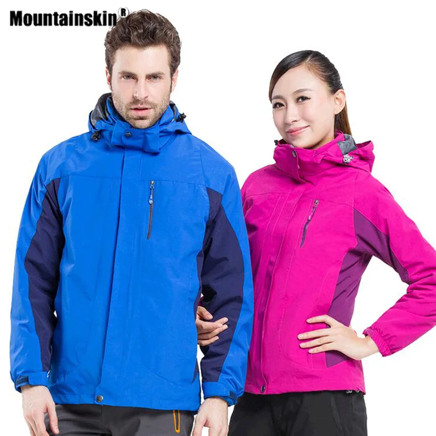 Mountainskin для женщин и мужчин 2 шт. походная флисовая куртка Спорт на открытом воздухе термо флисовая ветровка Кемпинг Треккинг мужской пальто VA482