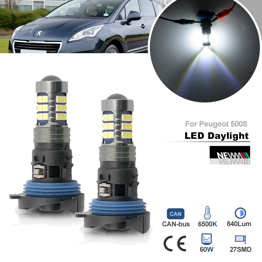 For Peugeot 5008 T8 2014 2015 2016 Canbus HP24W G4 Valeo 13625 LED