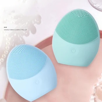 

Face Cleaning New Mini Battery Electric Face Brush Tool Silicone Cleaner Deep Hole Waterproof Beauty Soft Deep Cleaning Brush