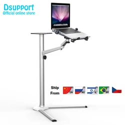 Suporte de tablet 3 em 1 up 8, liga de alumínio, 4.7 12.9, porta smartphone, notebook de 10 a 15.6 polegadas, giratório, com bandeja para mouse