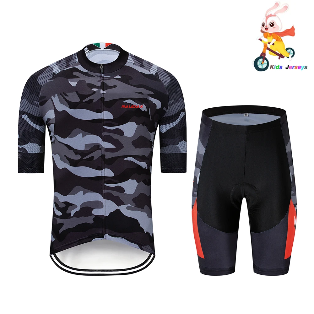 Normal cycling set Одежда для малышей; коллекция года; детская камуфляжная одежда небесно-голубого цвета; Ropa Ciclismo; трикотажная одежда с короткими рукавами для велоспорта; Одежда для мальчиков; велосипедная одежда - Цвет: Normal cycling set