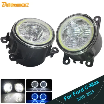 

Buildreamen2 2 X Car LED Bulb Fog Light Angel Eye Daytime Running Light DRL 12V For Ford C-Max 2 MPV 2010 2012 2013 2014 2015
