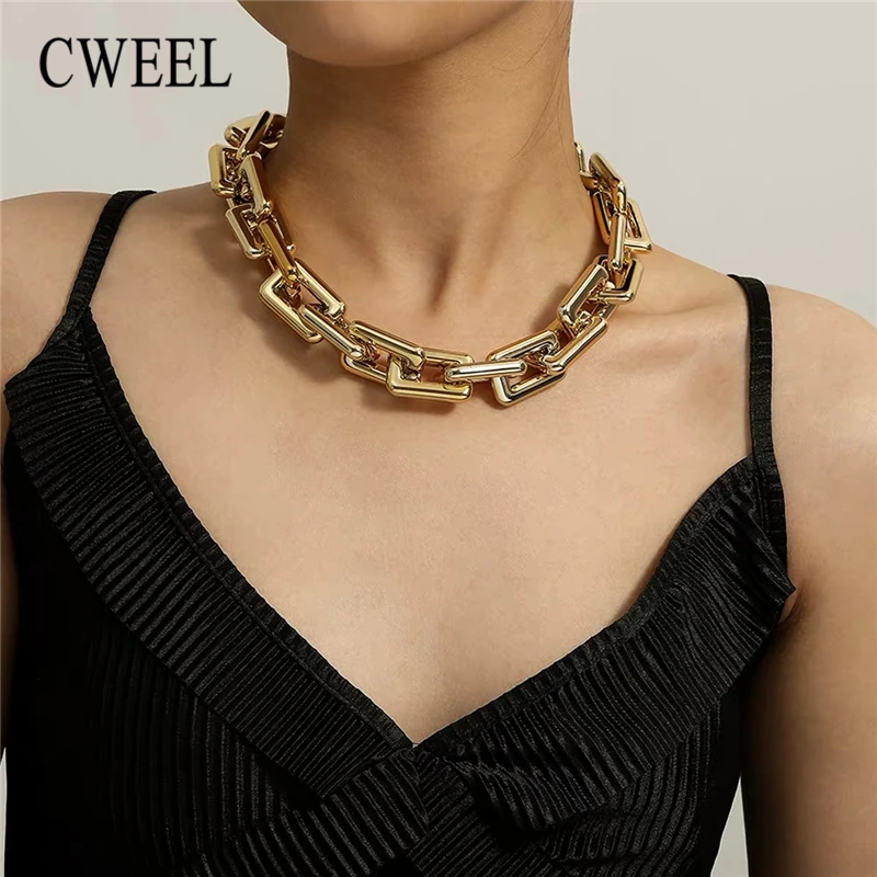 Fashion Choker Necklace Boho-Accessories Women Chains Goth Punk-Statement On-The-Neck