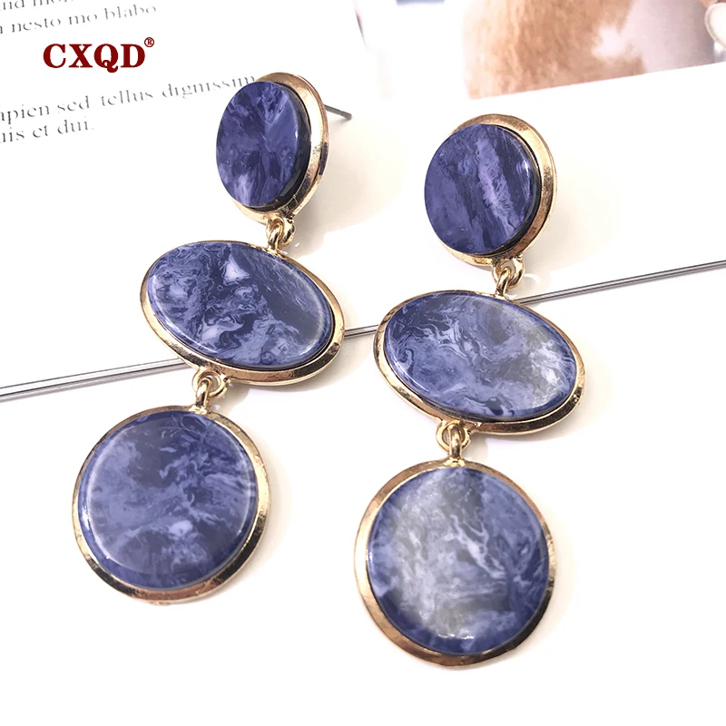 Женские длинные серьги CXQD трехслойные с уксусной кислотой ювелирные украшения в