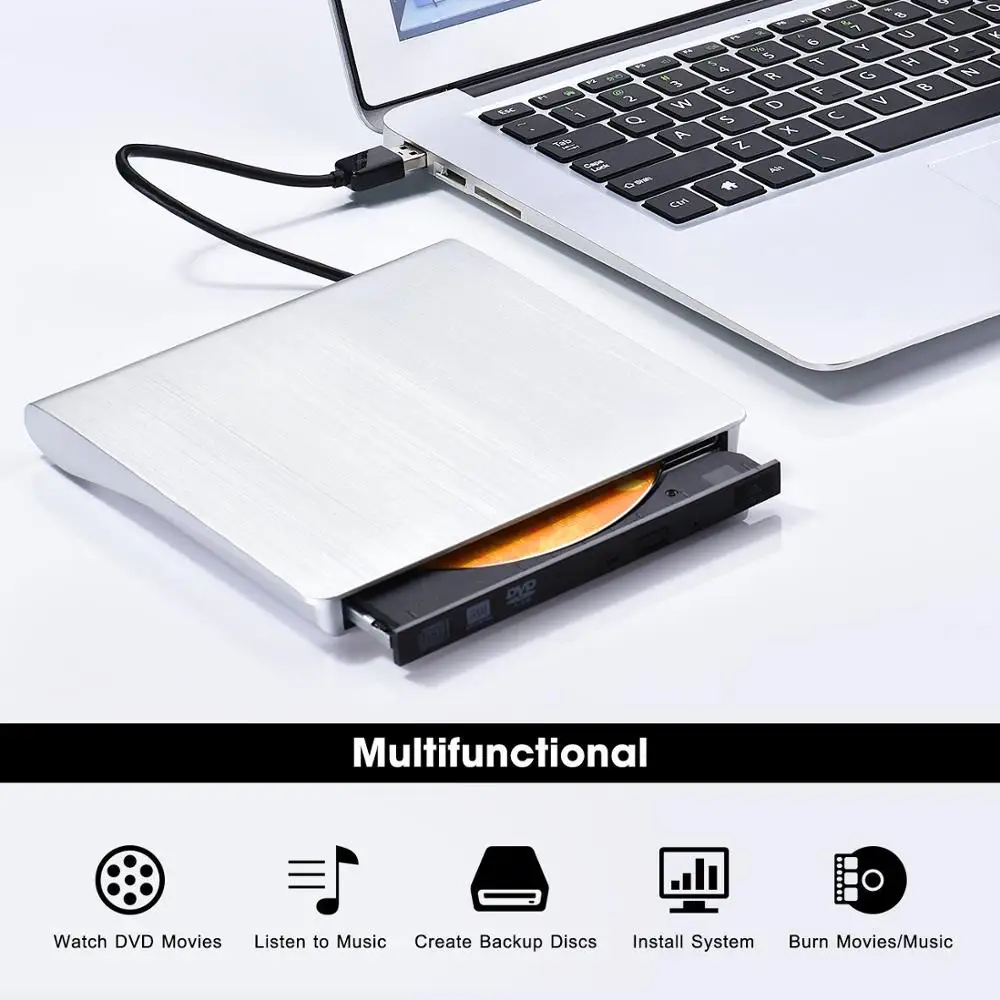 USB3.0 Blu-Ray плеер Внешний оптический привод Bluray BD-ROM DVD RW Писатель горелки для Macbook ноутбук компьютер+ чехол для привода сумка
