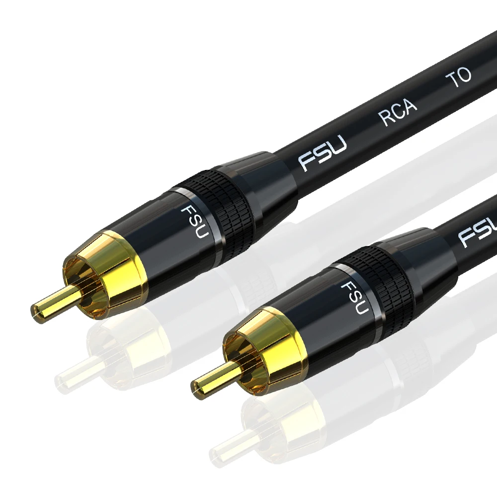 Коаксиальный RCA кабель к аудио между мужчинами стерео 24 К позолоченный с hifi для ТВ
