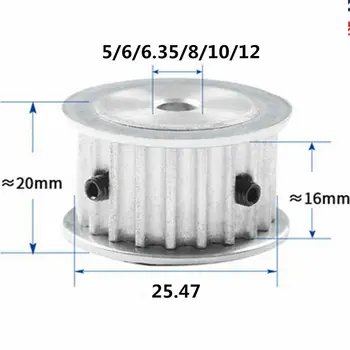 

HTD 5M 16 Teeth Synchronous Timing Pulley Bore 5/6/6.35/7/8/10/12/14/15mm for Width 15mm HTD5M Belt gear 16-5M-15 AF 16T 16Teeth