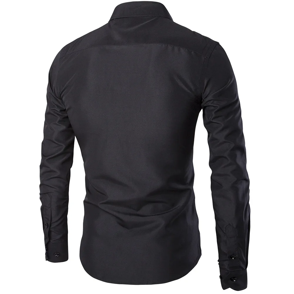 2019S treetwear Мужская рубашка уличное платье тонкие Умные повседневные рубашки Новые однотонные британский стиль Мужские Hombre осенние молодежные модные MOOWNUC