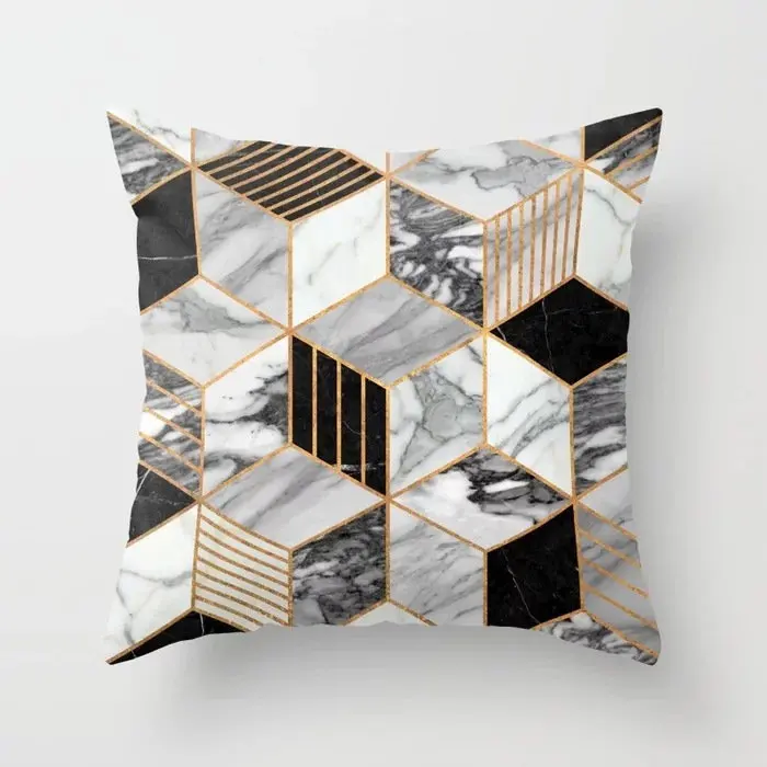 He21e067b1d9f41c3806a75140661d1ebu Brief Marble Geometric Sofa Decorative Cushion Cover Pillow Pillowcase Polyester 45*45 Throw Pillow Home Decor Pillowcover 40507