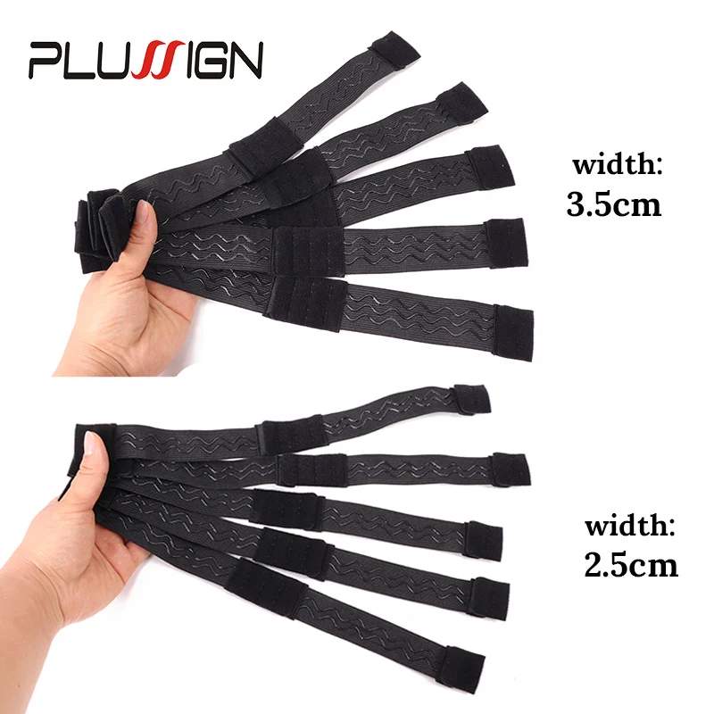 3pcs 3cm Wide Black Adjustable Elastic Band For Wigs Adjustable Straps For  Wigs High-Elastic Sewing Elastic Ribbon