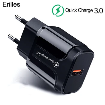 3A Quick Charge 3.0 USB Charger For iPhone 11 Pro 8 EU Wall Mobile Phone Charger Adapter QC3.0 Fast Charging For Samsung Xiaomi 1