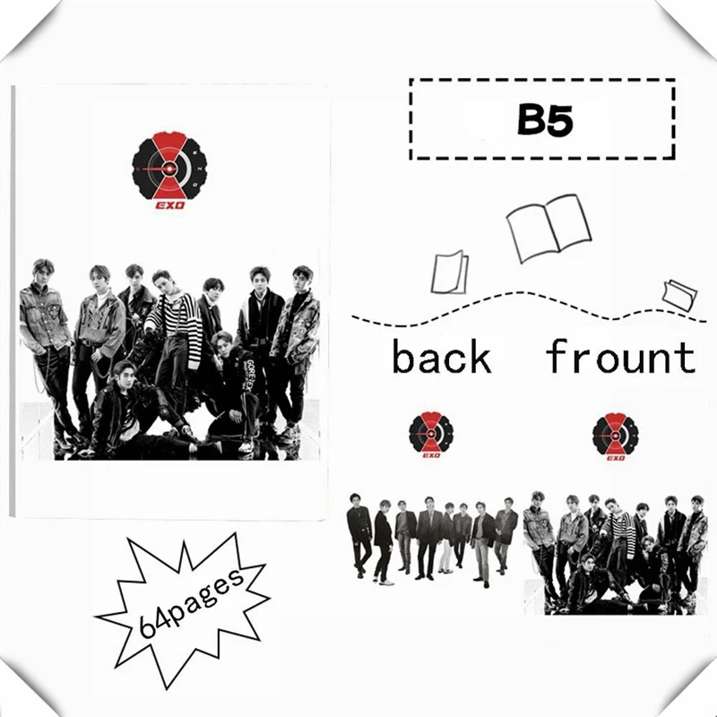 Kpop Home EXO Universe зимний альбом в том же стиле водонепроницаемый ноутбук удобный Jotter Pocketbook