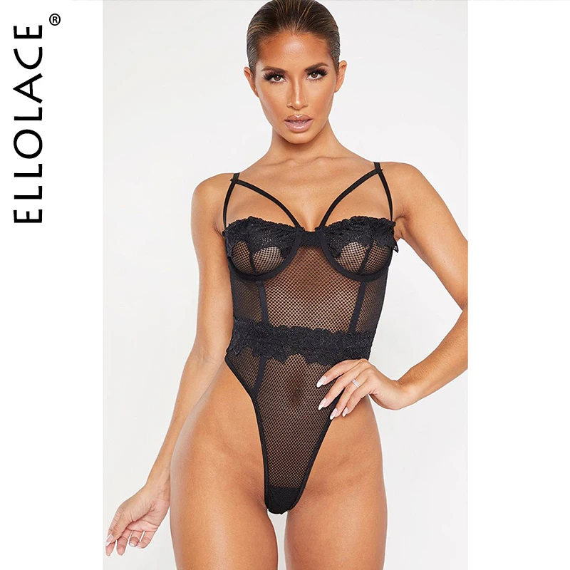 Ellolace Sexy Bodysuit Women Lace Transparent Bodys Female Bodycon Bodys Sleeveless Mesh Bodydoll 2020 Wholesale Ellolace Sexy Bodysuit Women Lace Transparent Bodys Female Bodycon Bodys Sleeveless Mesh Bodydoll 2020 Wholesale