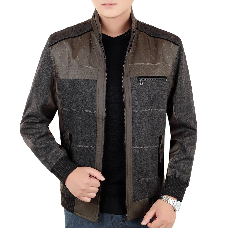 Men Jacket Casual Thin Mens Jackets 2020 Autumn Jacket Stand Collar Middle Age Slim Jaqueta Masculina Plus Size HJ482 s s Men Jacket Casual Thin Mens Jackets 2020 Autumn Jacket Stand Collar Middle Age Slim Jaqueta Masculina Plus Size HJ482 s s
