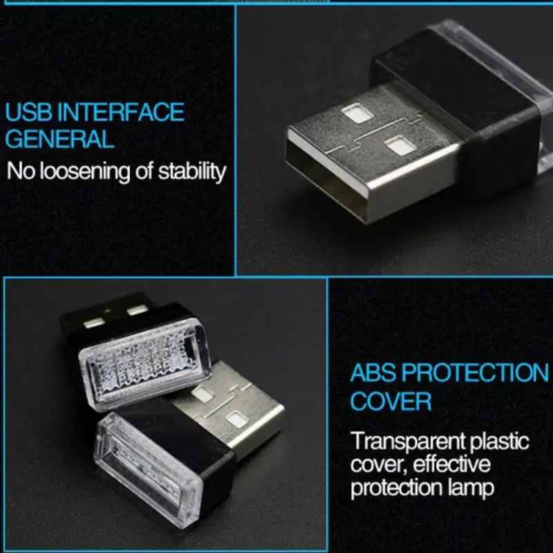 Mini LED Car USB Atmosphere Lamp Interior Starry Laser Projector Lights Roof Star Light Auto Decoration Car Accessories