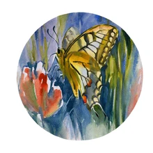 80x80 см зеленый Растительный круглый ковер напольные коврики войлочный пол коврик для гостиной-ABUX