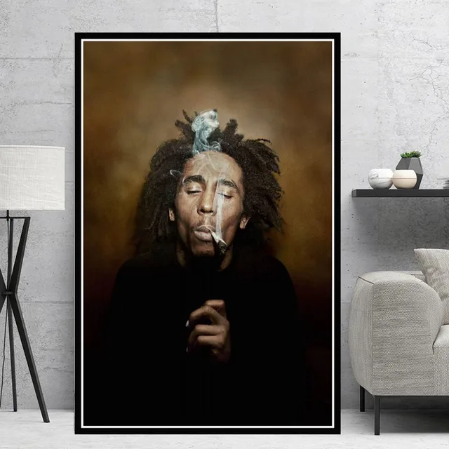 Bob Marley Singer Canvas Poster and Cuadros Printed on Canvas 6