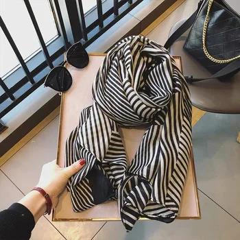 

High grade scarf women's new type of cotton and linen gauze in autumn and winter decoration warm pattern shawl long silk scarf