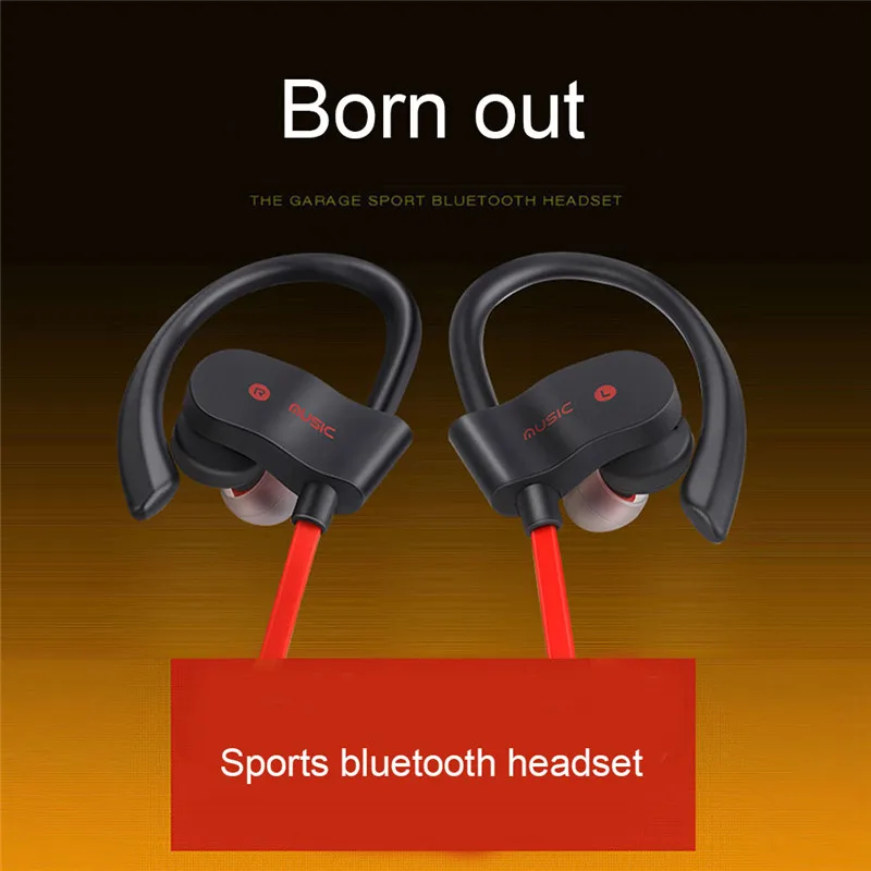 Беспроводные наушники с Bluetooth, спортивные наушники, стерео гарнитуры с микрофоном, наушники с крючком, наушники с громкой связью, наушники для всех смартфонов