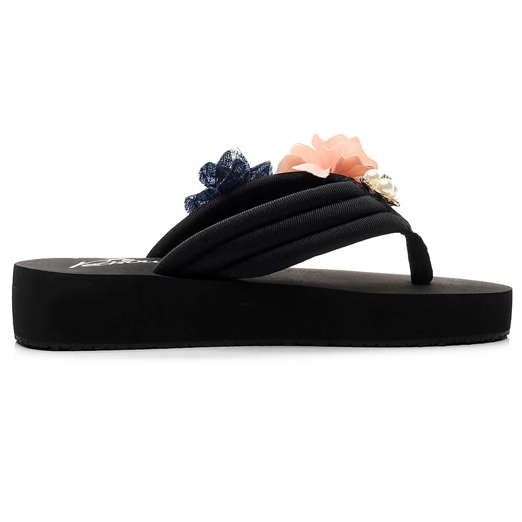 Пляжная обувь; сандалии на плоской подошве в богемном стиле с цветочным принтом для девочек; Вьетнамки; женская уличная обувь; Zapatillas Chinelo Sandalia;# ZB