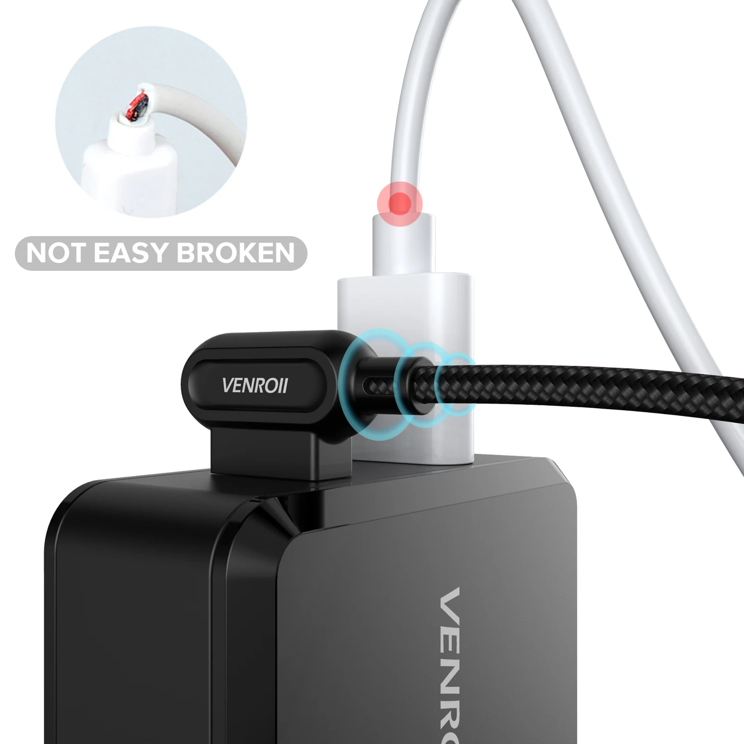 Venroii кабель Micro USB 1 м 2.4A для быстрой зарядки и синхронизации данных для samsung J5 S7 Xiaomi Redmi Note 3 4 5 huawei Honor 7