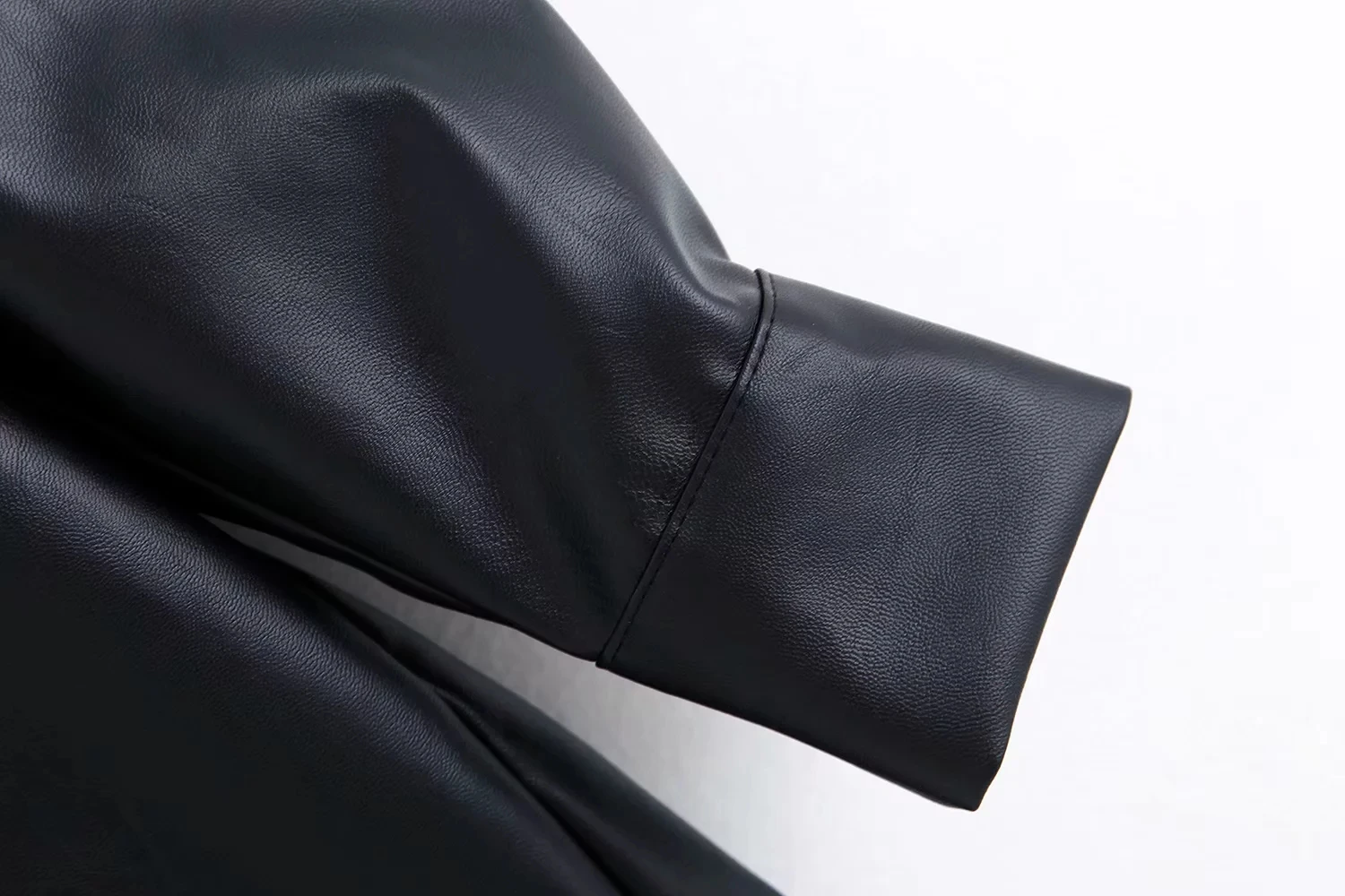 2019 PU leather oversized Blouse women long sleeve Womens tops and blouses loose faux leather long Shirt ladies black full Tops