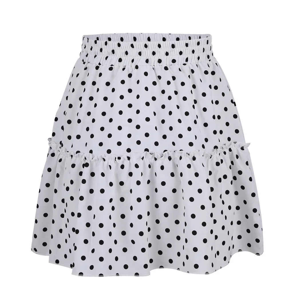 Летняя мода для женщин в Корейском стиле Ruched Ruffles A-Line белые горшки с эластичной талией короткие брюки мини юбка faldas cortas saia * 4