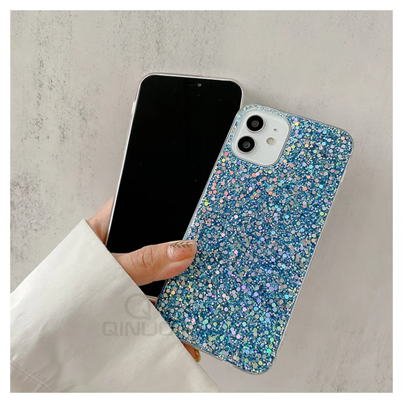 Luxury Glitter Sequin Shining Bling Silicone Soft Phone Case