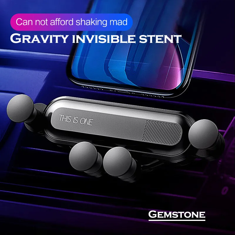 Gemstone Color Роскошный мобильный телефон Автомобильный держатель для iPhone XR XS Max 7 автомобильный воздушный вентиляционный лобовое стекло Автомобильный держатель для телефона 360 карбоновый автомобильный держатель - Цвет: Gemstone Color
