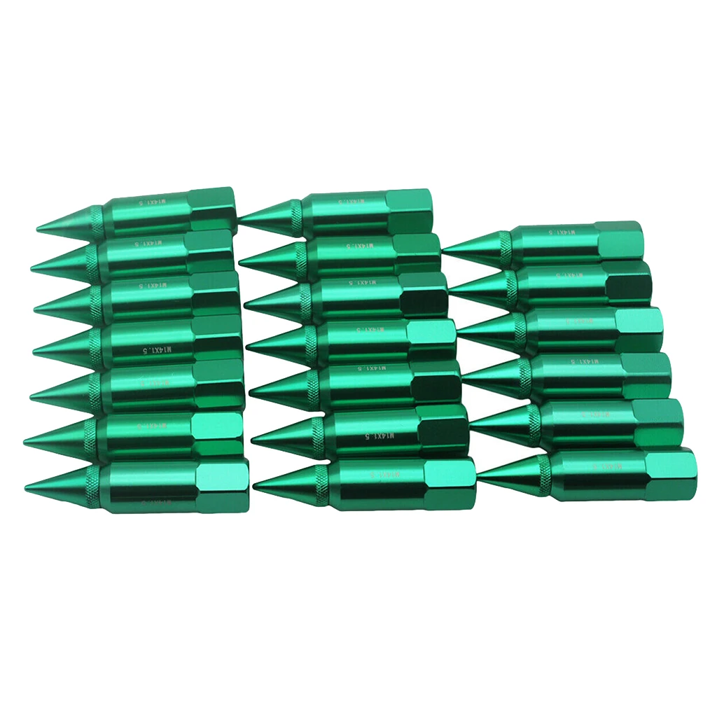 20 PIECES M14X1.25 Lug Nuts  Extended Tuner Aluminum Wheels Rims Cap
