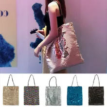 Сумка-тоут с блестками для женщин, женская сумка-шоппер, модная повседневная многоразовая сумка для покупок, Большая вместительная сумка через плечо, сумки