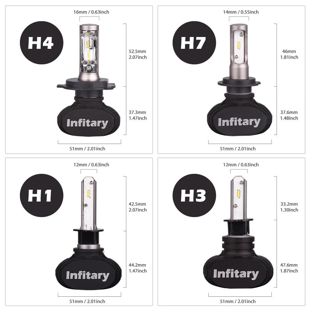 Автомобисветильник фара H7 LED H4 Автомобильная Лампа H1 H3 H8 H11 H13 H27 880 9004 9005 9006 50 Вт 9007