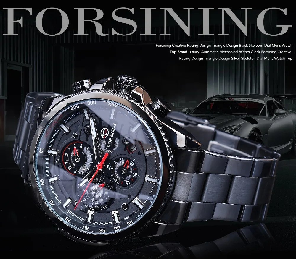 Orsining Fusini 428 многофункциональные механические часы мужские новые модные автоматические военные механические водонепроницаемые часы