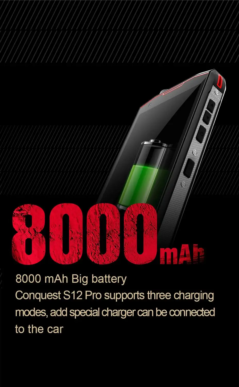 Conquest S12 pro прочный сотовый телефон IP68 Водонепроницаемый 5,99 дюймов ips Android 9,0 MTK6771 рация ПМР смартфон