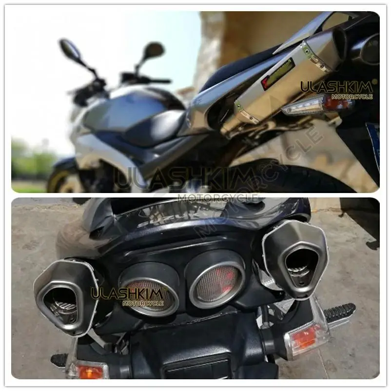 Полный глушитель выхлопной трубы мотоцикла система побега слипоны для suzuki GSR400 GSR600 BK400 BK600 GSR BK 400 600 Модифицированная Соединительная труба