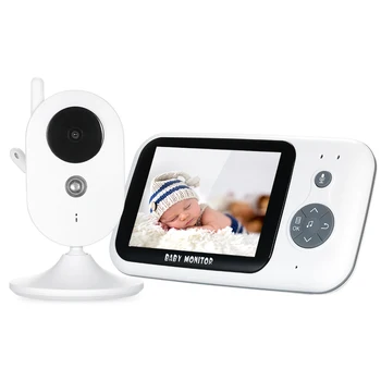 

3.2 Inches Baby Monitor Wireless 8 Languages & Lullabies LCD Screen Infrared Night Vision Two-way Talk Baby Sleeping Monitor