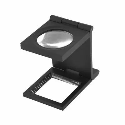 

Black Metal Folding Magnifier Magnifying Glass Jewelry Loupe 5X